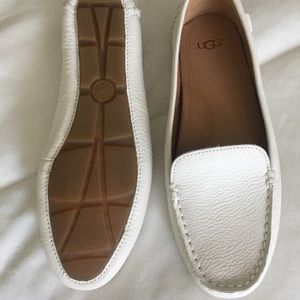 Ugg white loafers - worn ONCE!!